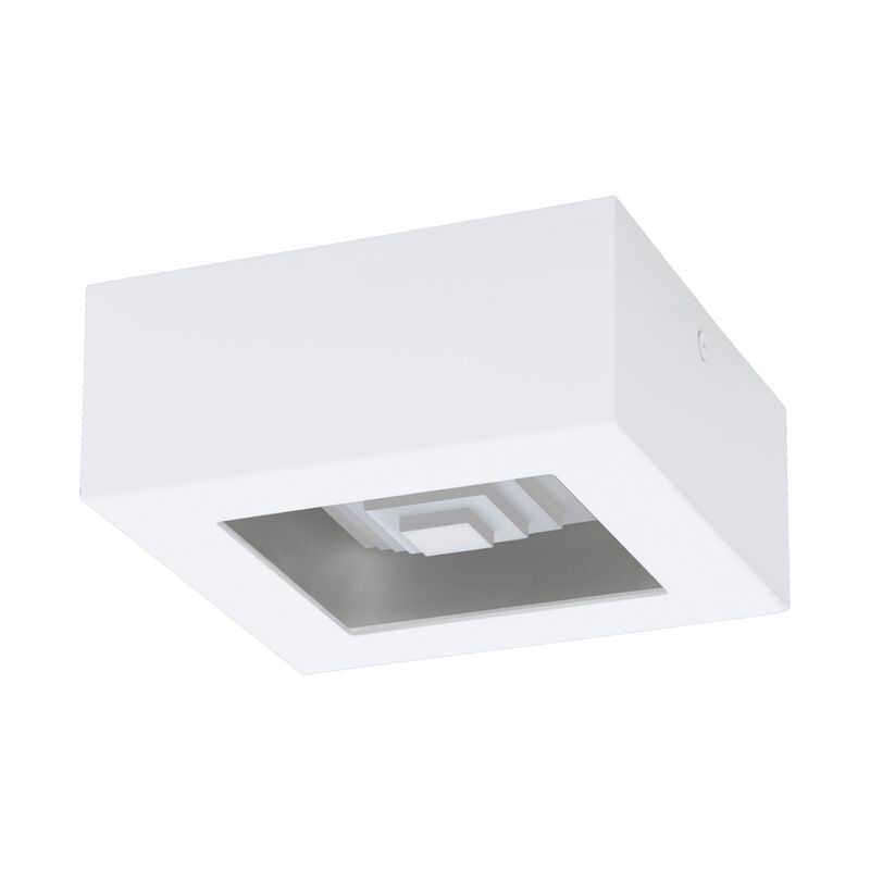 Stalowy nowoczesny plafon sufitowy biały, Olger, 6W, 3000K LED