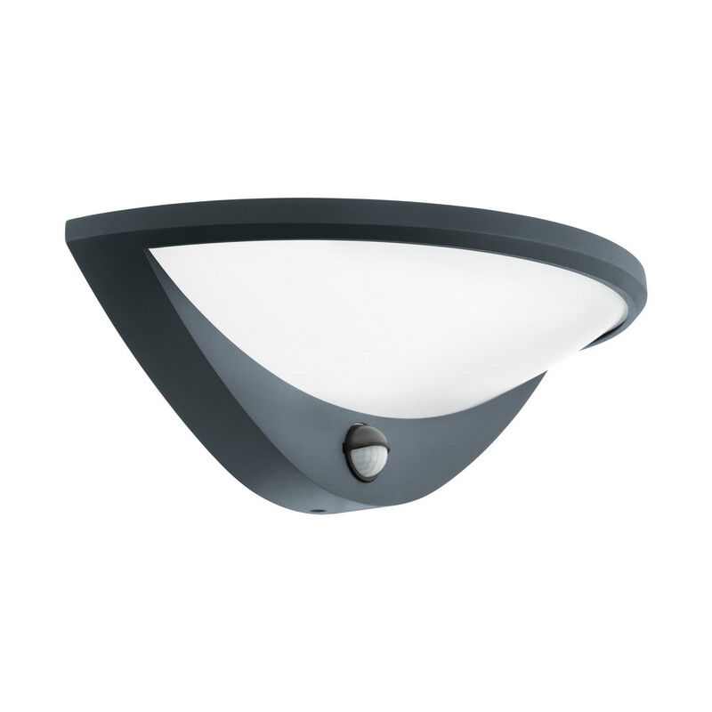 Aluminiowy kinkiet zewnętrzny z czujnikiem ruchu antracytowy, Ryan, IP44