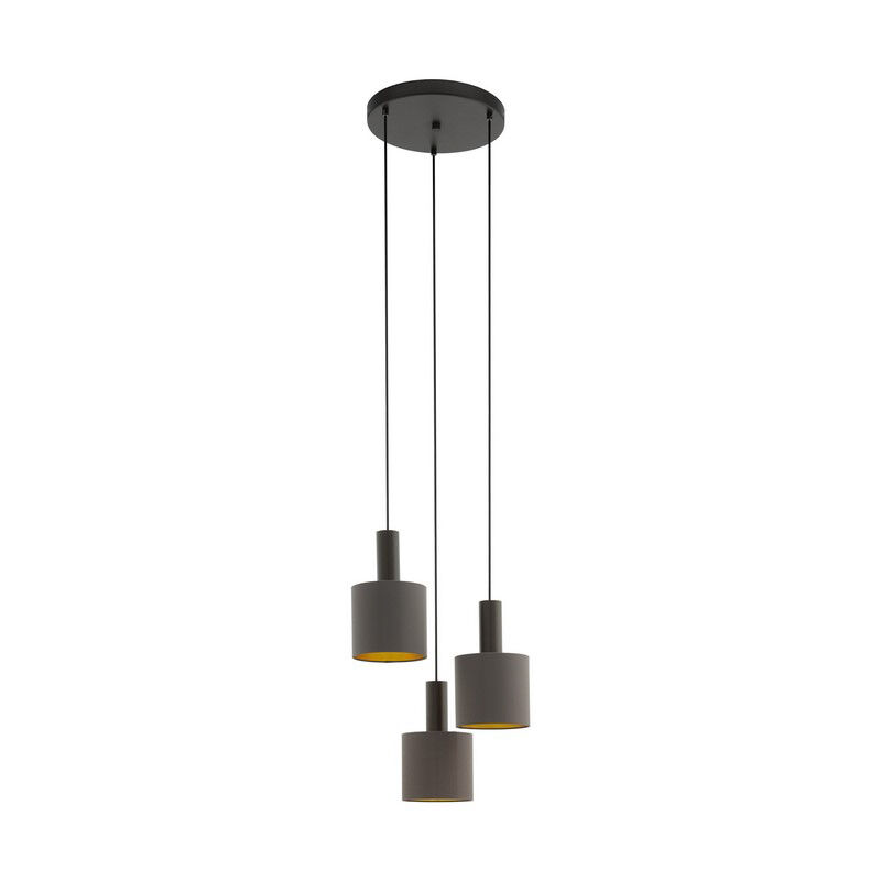 Tkanina nowoczesna lampa wisząca brązowa, Mies