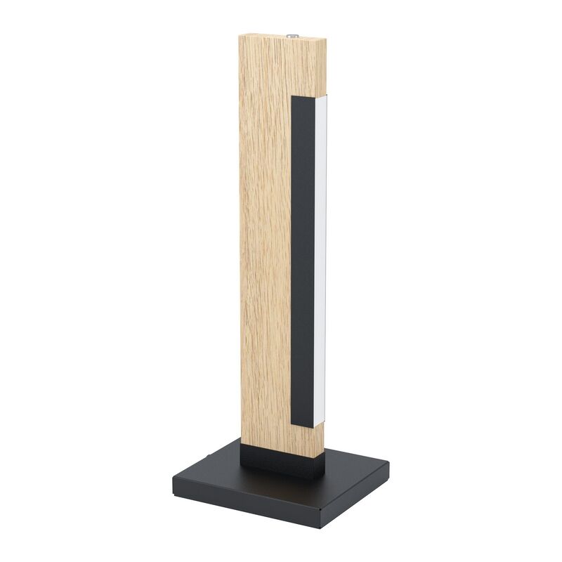 Drewniana lampa stołowa brązowa, Ludovica, 6W, 3000K LED, z przełącznik