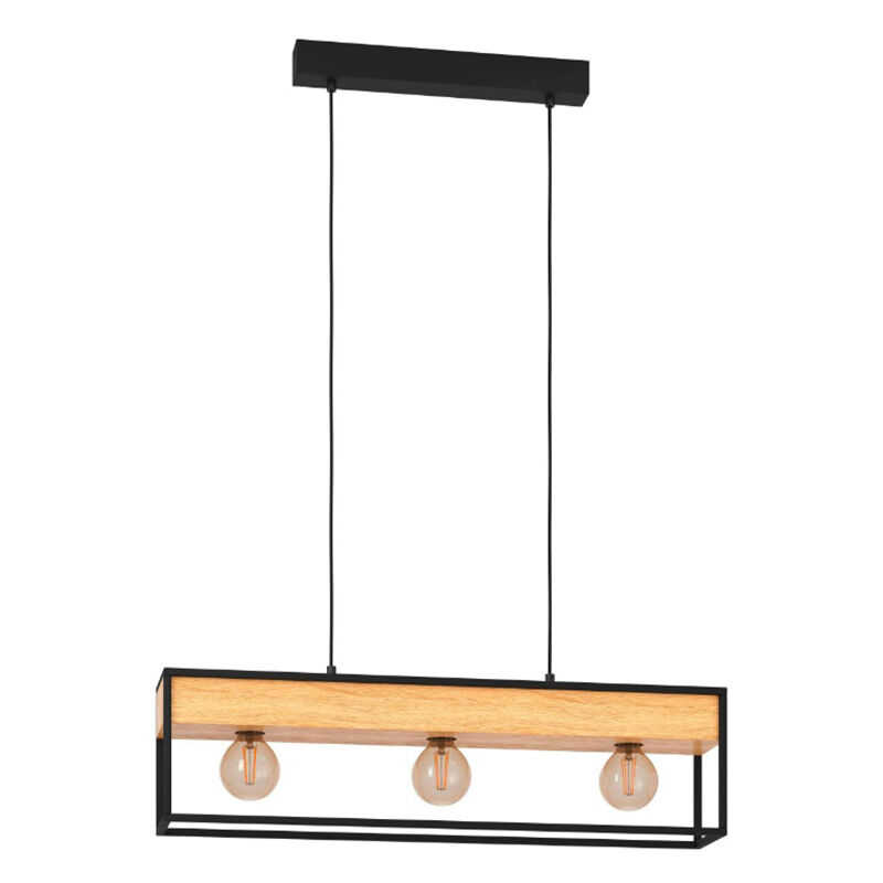 Aluminiowa industrialna lampa wisząca czarna, Jelani