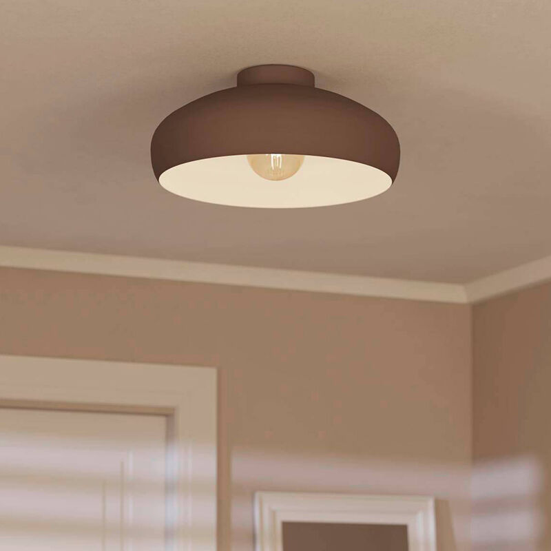 Aluminiowa rustykalna lampa sufitowa brązowa, Egine