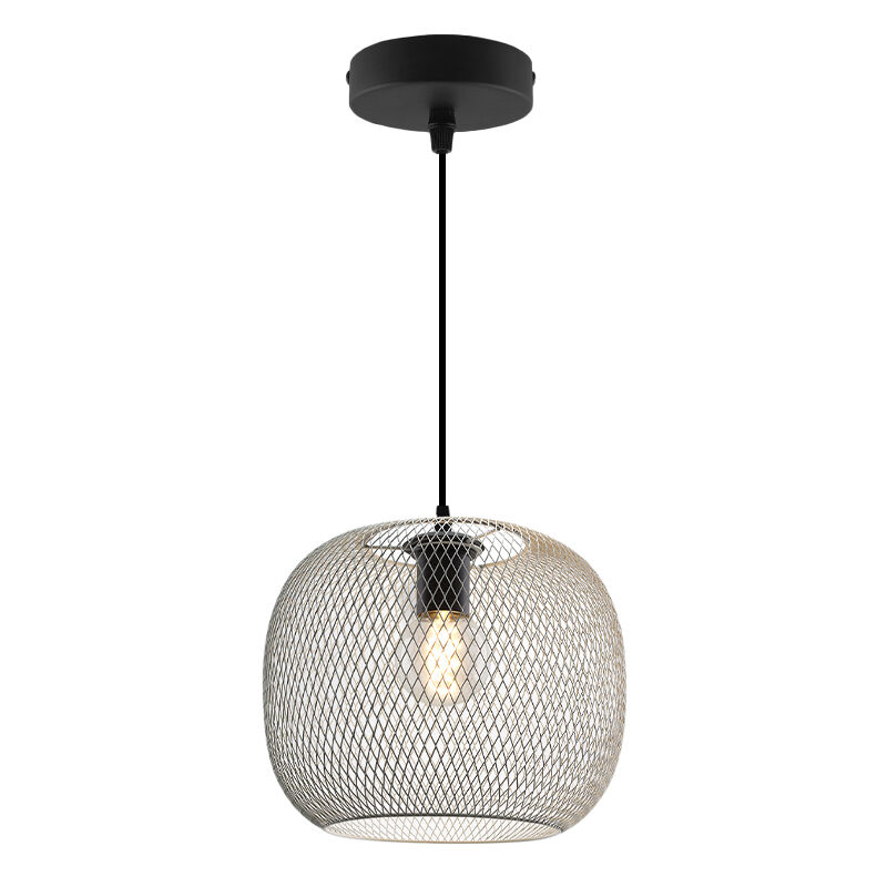 Industrialna lampa wisząca nad stół do jadalni szara, Emado