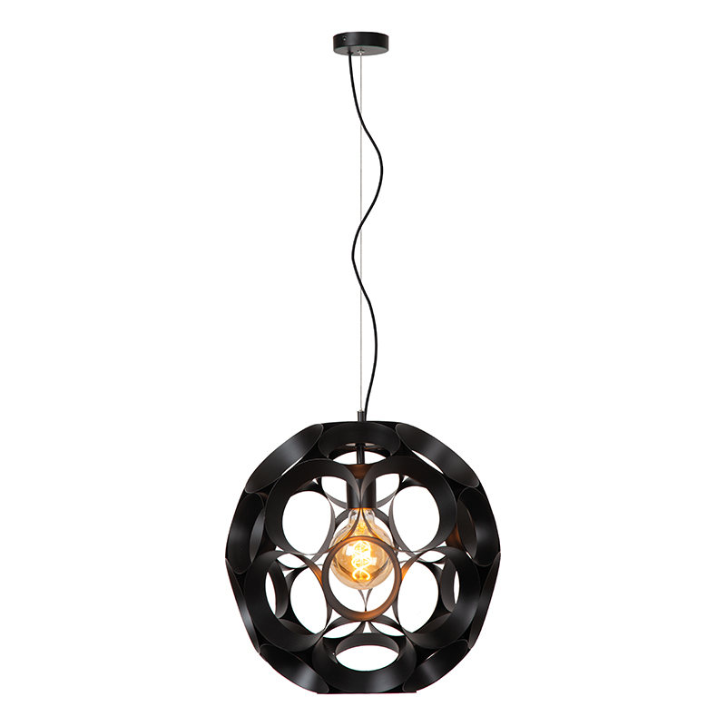Czarna lampa wisząca nowoczesna, Hannelore