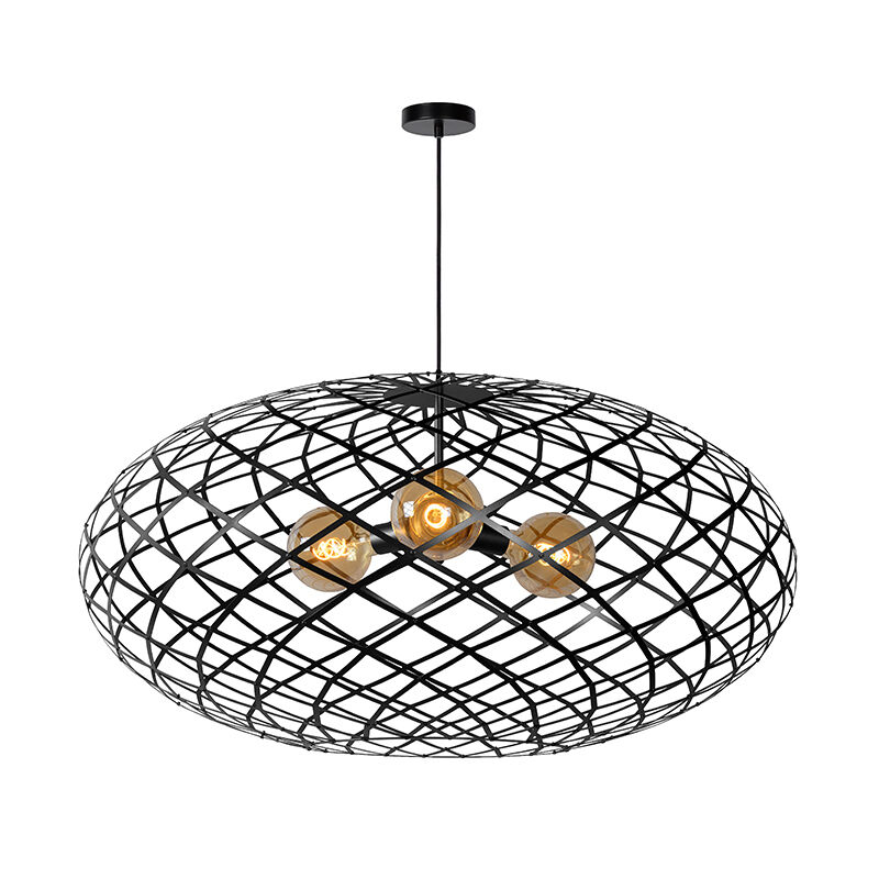 Czarna lampa wisząca nowoczesna, Wolfram