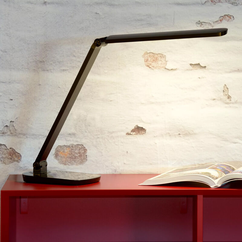 Czarna lampa biurkowa nowoczesna, Vario, 8W, 2700K LED