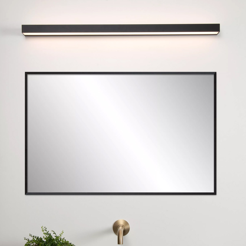 Czarny kinkiet łazienkowy nowoczesny, Alexa, 13W, 3000K LED, IP44