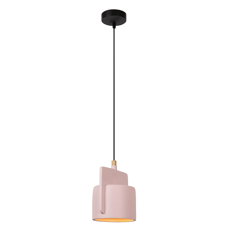 Betonowa lampa wisząca różowa, Ninja