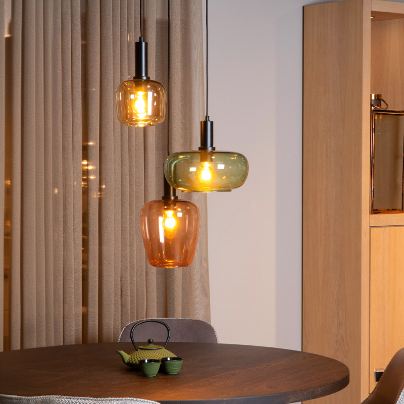 Wielokolorowa lampa wisząca retro, Ilona