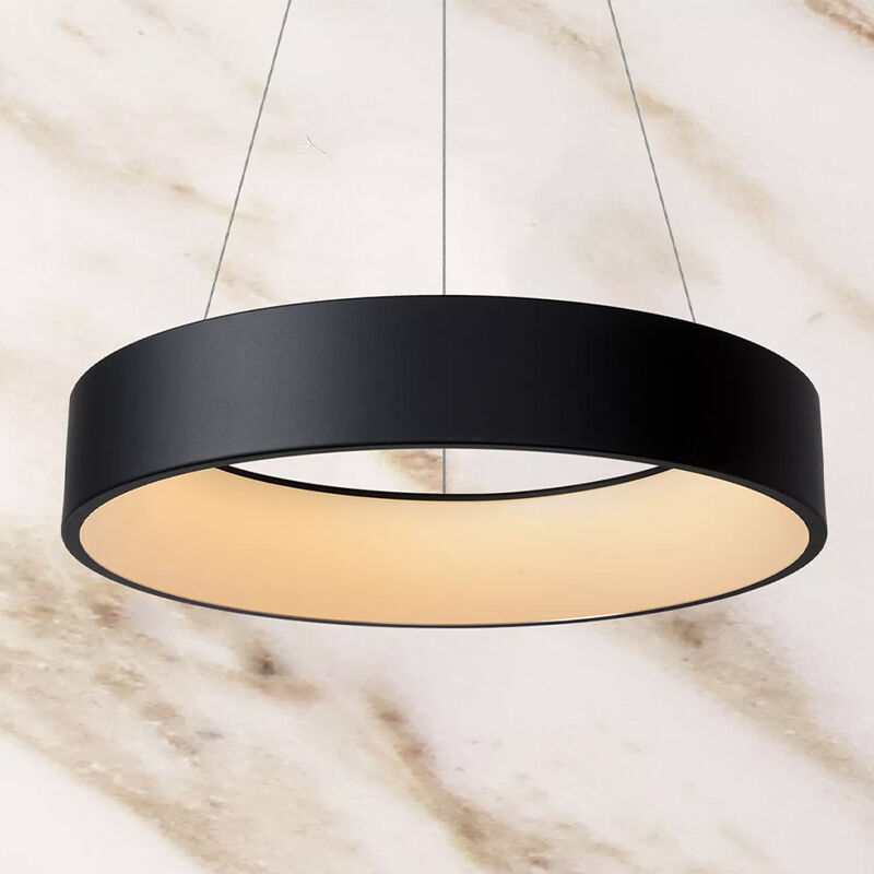 Czarna lampa wisząca nowoczesna, Talowe, 39W, 3000K LED