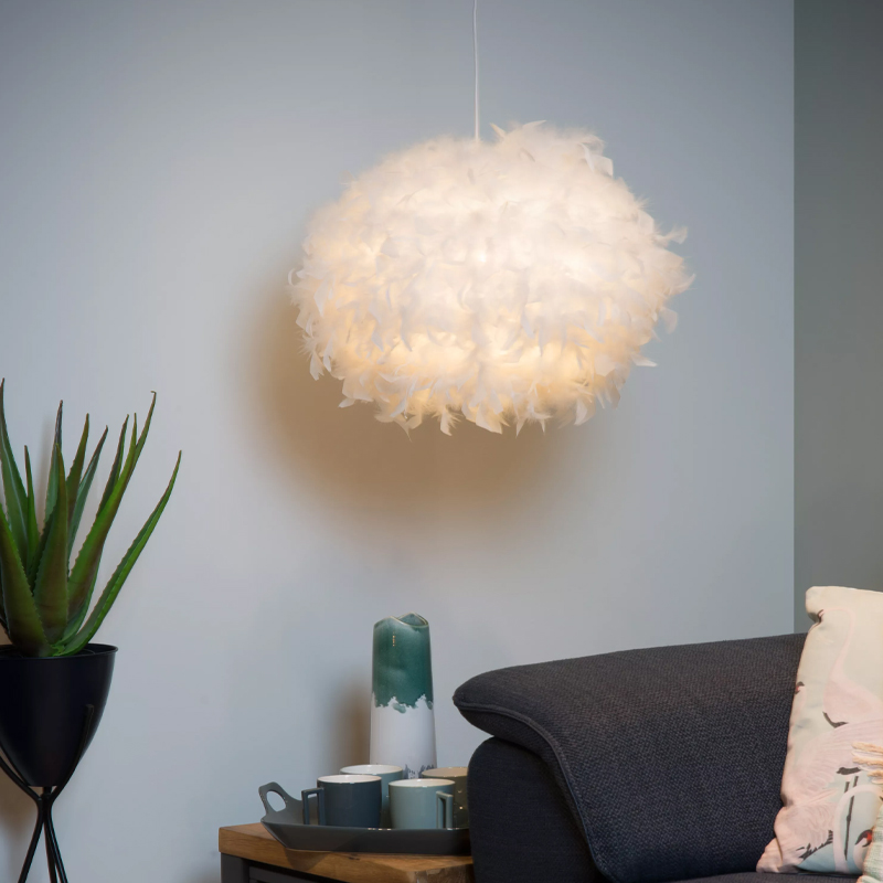 Biała lampa wisząca nowoczesna, Goosy