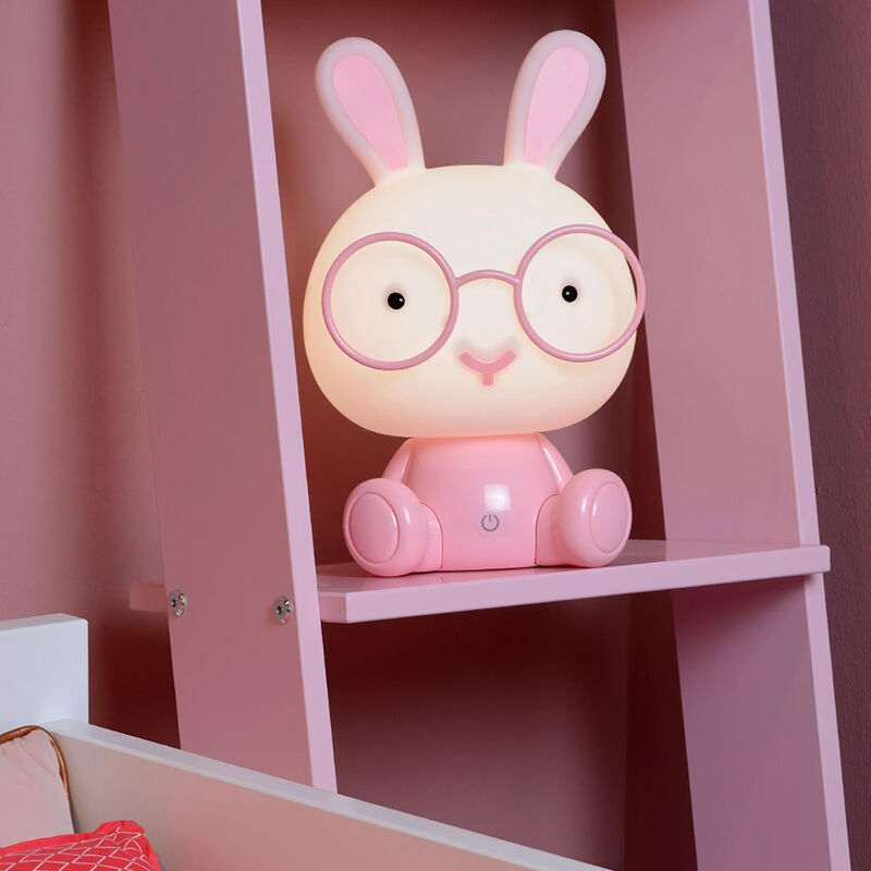 Różowa lampa stołowa dla dzieci, Dodo Rabbit, 3W, 4000K LED