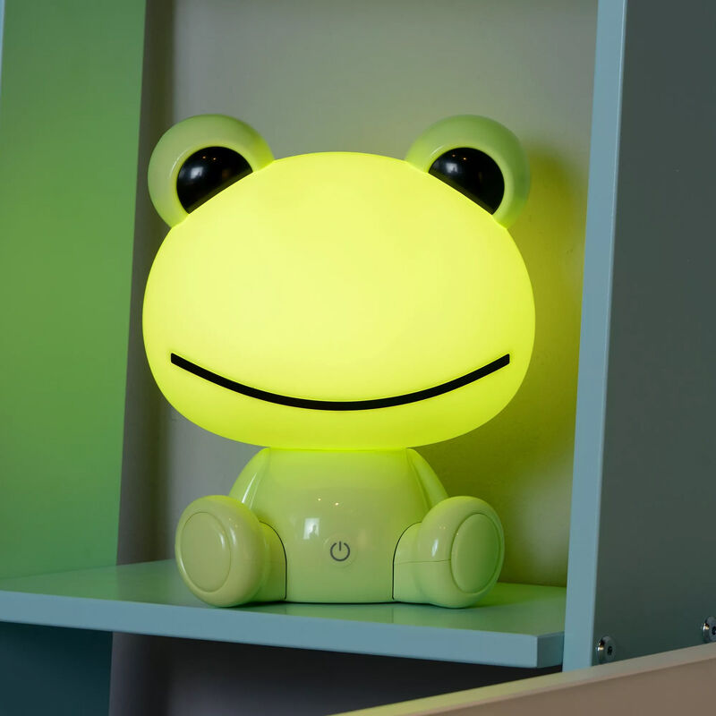 Zielona lampa stołowa dla dzieci, Dodo Frog, 3W, 4000K LED