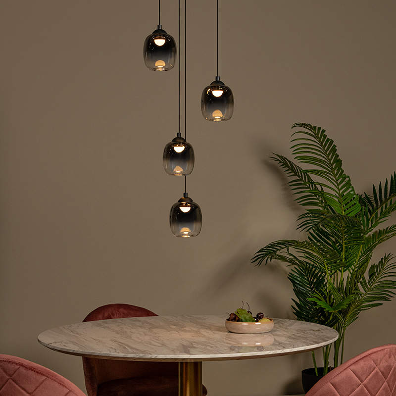 Szara lampa wisząca nowoczesna, Tamino, 5,2W, 3000K LED