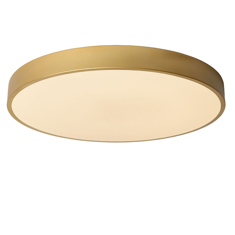 Złoty plafon sufitowy nowoczesny, Unar, 36W, 2700K LED, ściemniana w 3 krokach