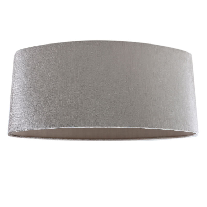 50 cm owalny abażur welurowy szary, Emilius