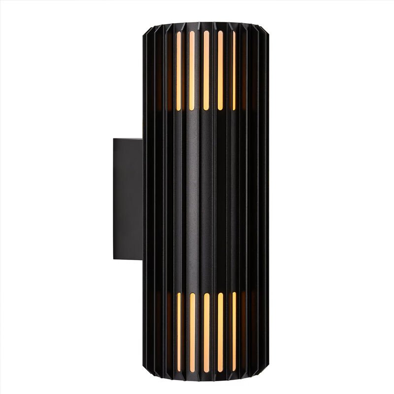 Czarna lampa zewnętrzna design, Aludra, IP54