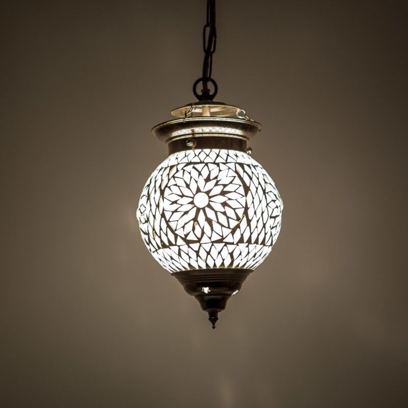 Mozaikowa orientalna lampa wisząca przezroczysta, Nisrin
