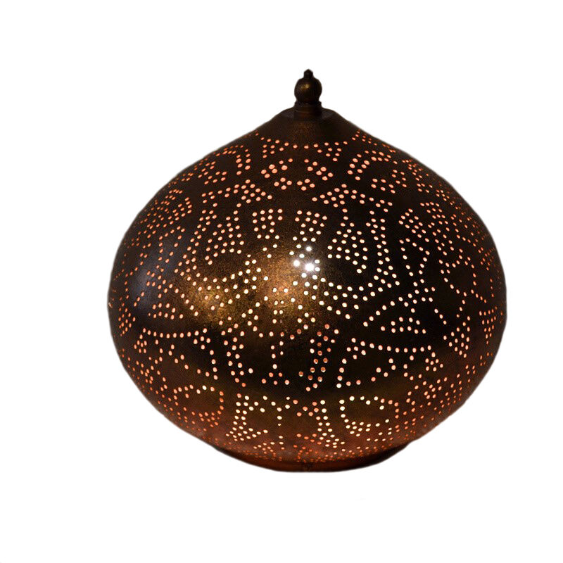 Filigranowa orientalna lampa stołowa miedziana, Nour