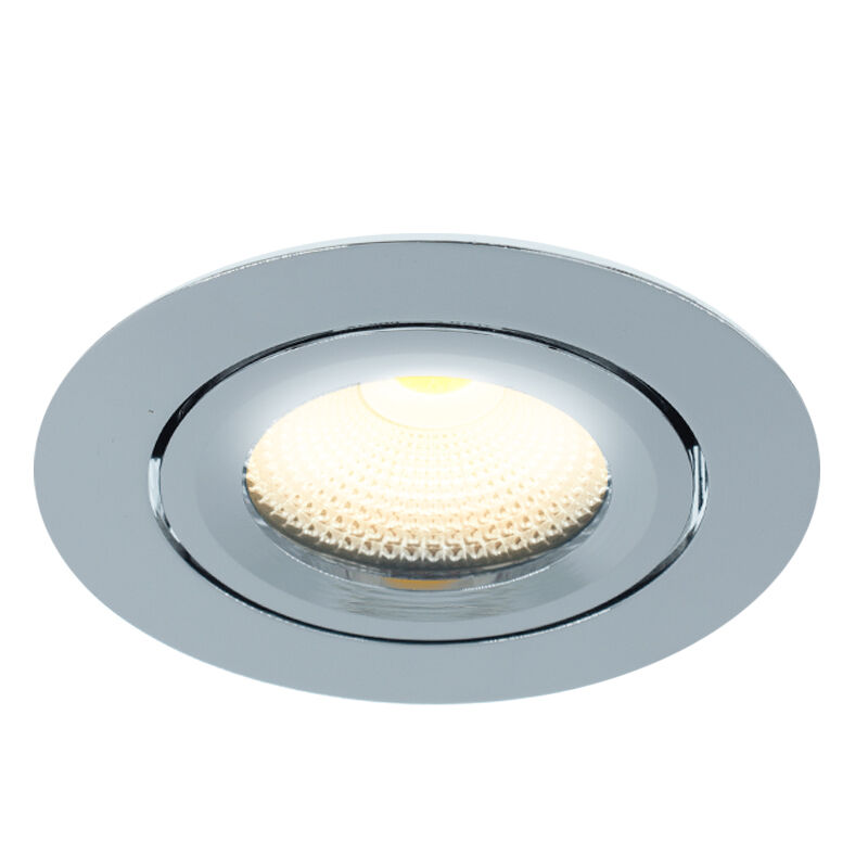Chromowana oprawa sufitowa wpuszczana z transformatorem 12V, Wimke, 5W, 2700K LED, IP44