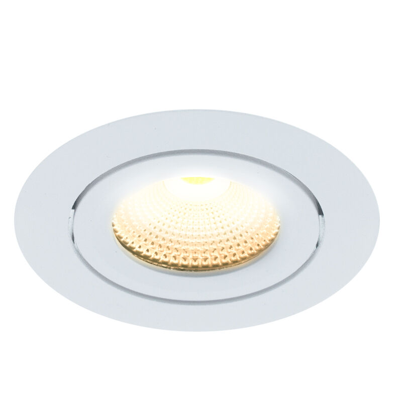 Biała oprawa sufitowa wpuszczana aluminiowa, Wimke, 5W, 2700K LED, IP44