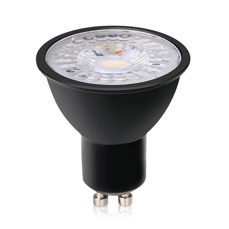 Żarówka LED GU10 ściemnialna Antonie, czarny, 7W, 2700K