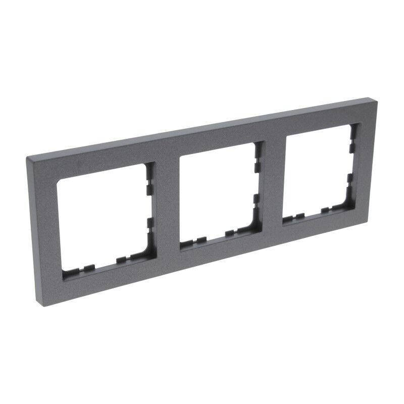 Ramka Q-Link S-Line 3-drożna, czarna/antracyt