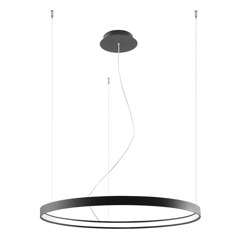 Aluminiowa lampa wisząca czarna, Ringo, 50W, 3000K LED