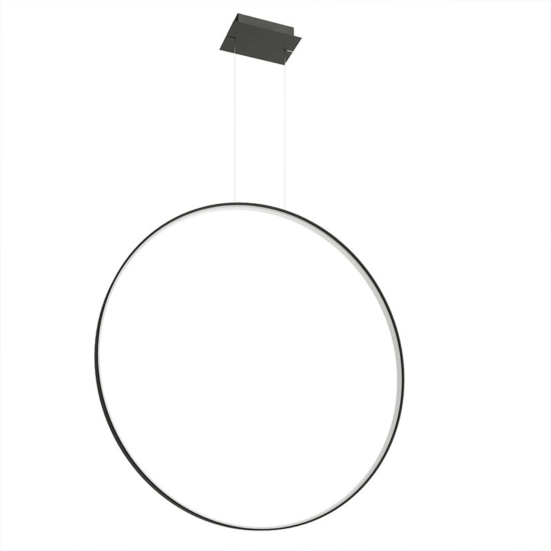 Aluminiowa lampa wisząca czarna, Ringo, 70W, 3000K LED