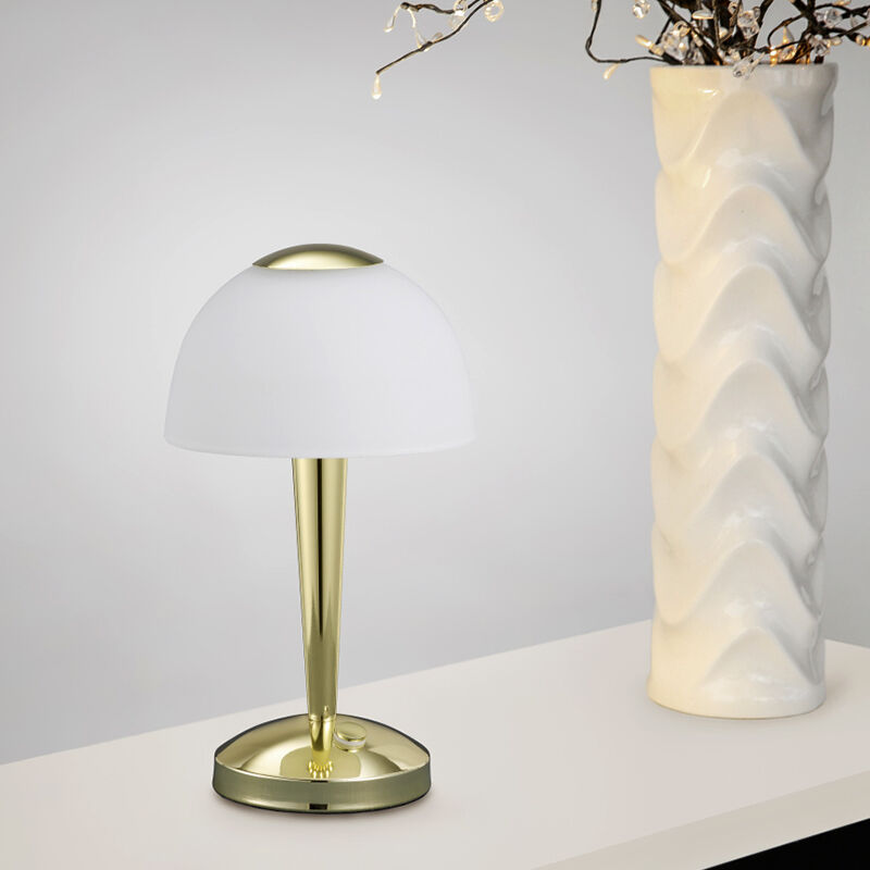 Mosiądz lampa stołowa klasyczna, Daphne, 4W, 3000K LED, z przełącznik