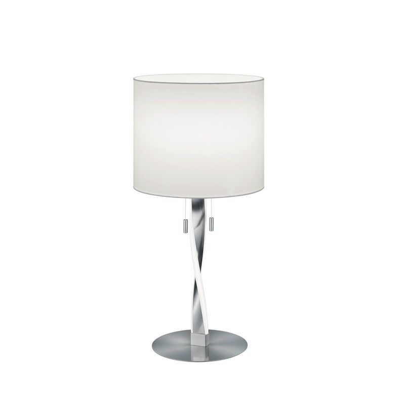 Niklowa lampa stołowa nowoczesna, Ramten, 3W, 3000K LED, z przełącznik pociągowy