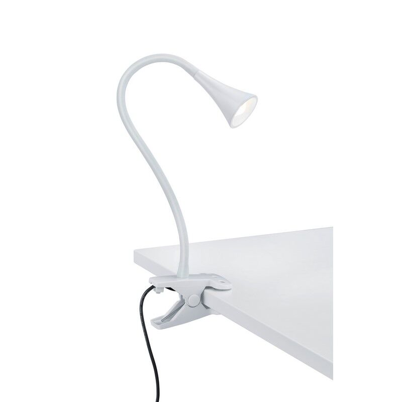 Biały reflektor z klamrą plastikowy, Yelaisa, 3W, 3000K LED, z przełącznik