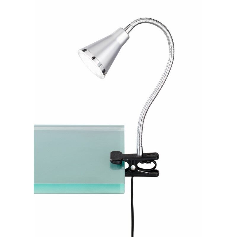 Srebreny reflektor z klamrą plastikowy, Taimi, 3,8W, 3000K LED, z przełącznik