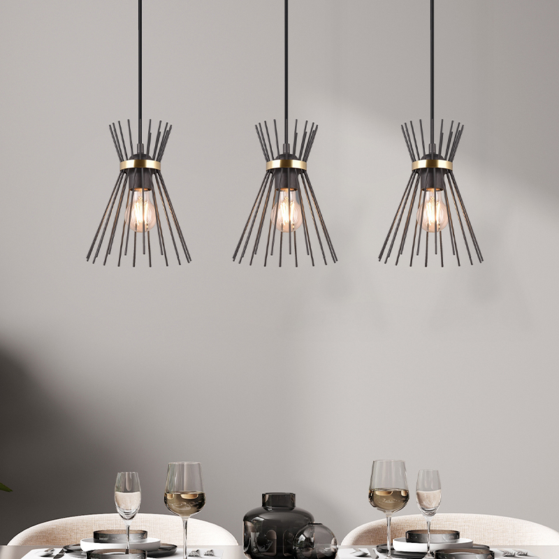Czarna lampa wisząca industrialna, Fransiscus