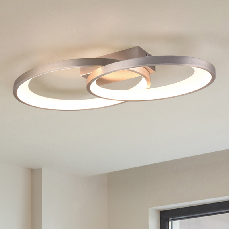 Niklowy plafon sufitowy nowoczesny, Ersan, 25W, 3000K LED