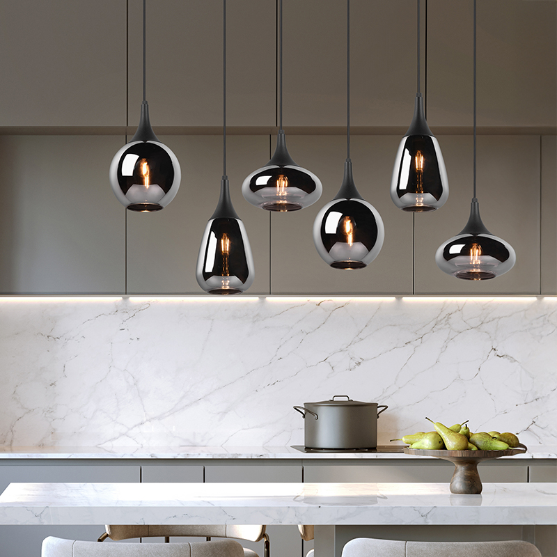 Czarna lampa wisząca design, Sybren