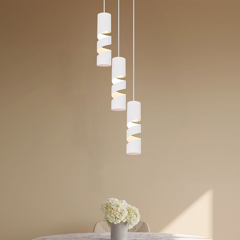 Biała lampa wisząca design, Marouan