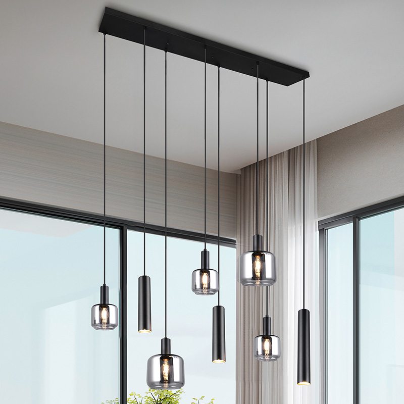 Czarna lampa wisząca design, Lahcen