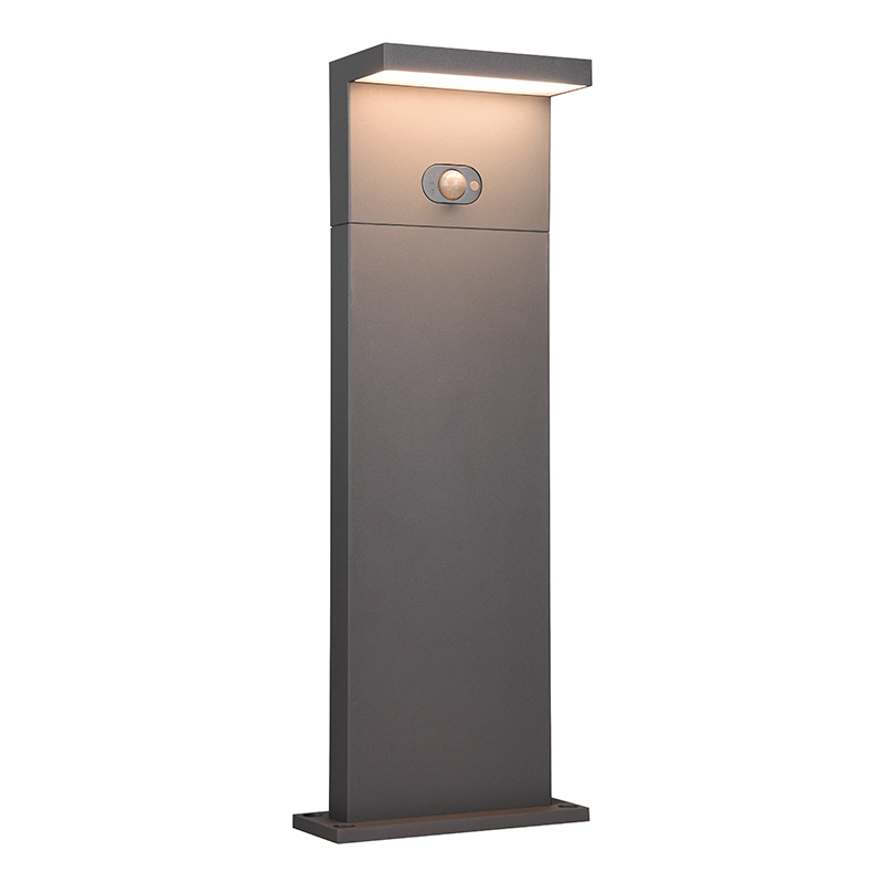 Antracytowa lampa podłogowa zewnętrzna solarna nowoczesna, Nesrin, 5W, white switch LED, IP65