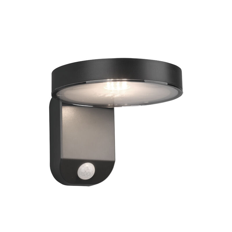 Antracytowy kinkiet zewnętrzny z czujnikiem ruchu nowoczesny, Sunny, 4,5W, 3000K LED, IP44