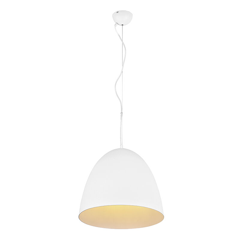 Biała lampa wisząca półkula nowoczesna, Ingmar