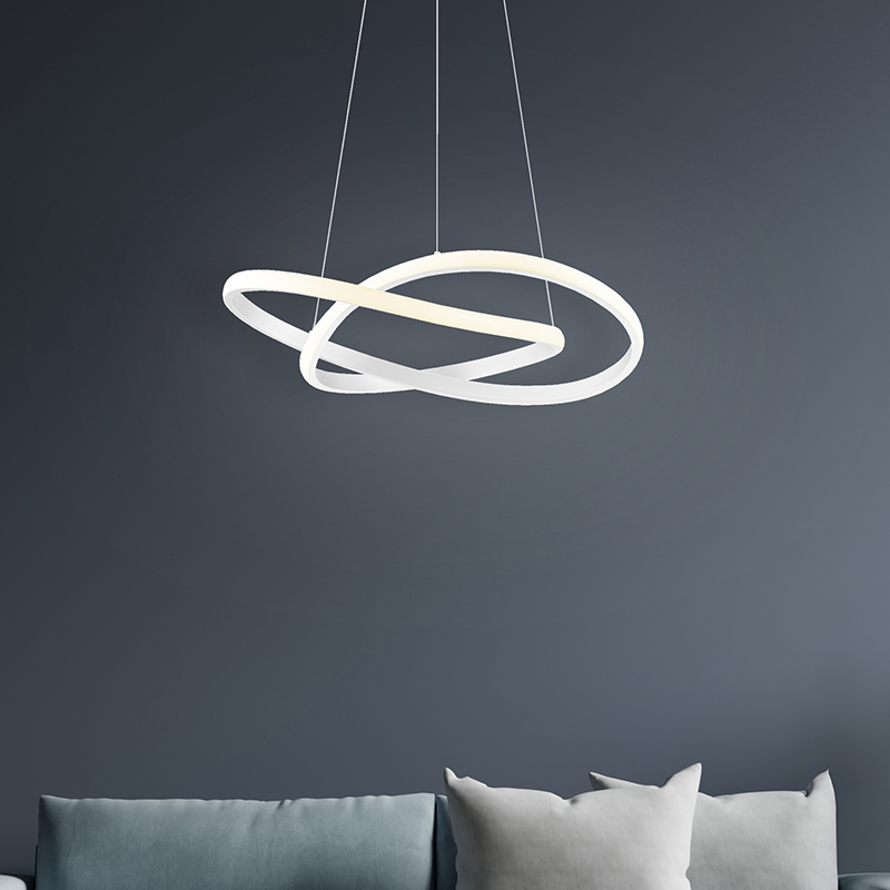 Biała lampa wisząca nowoczesna, Aby, 27W, 4000K LED