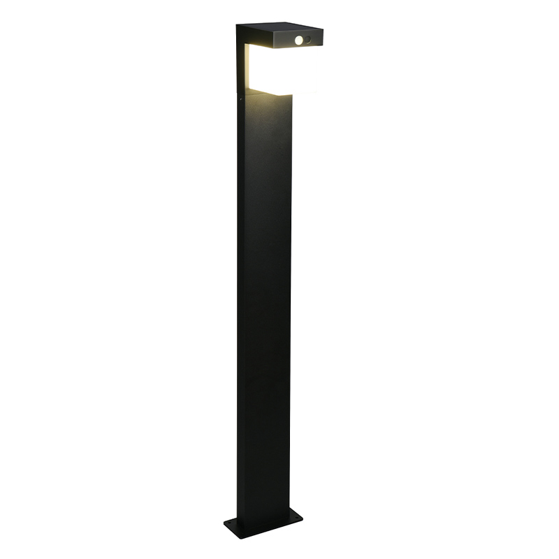 Czarna lampa podłogowa zewnętrzna solarna nowoczesna, Kadija, 5,5W, 4000K LED, IP44