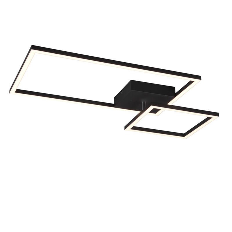 Czarny plafon sufitowy nowoczesny, Binc, 25W, 4000K LED, ściemniana w 3 krokach