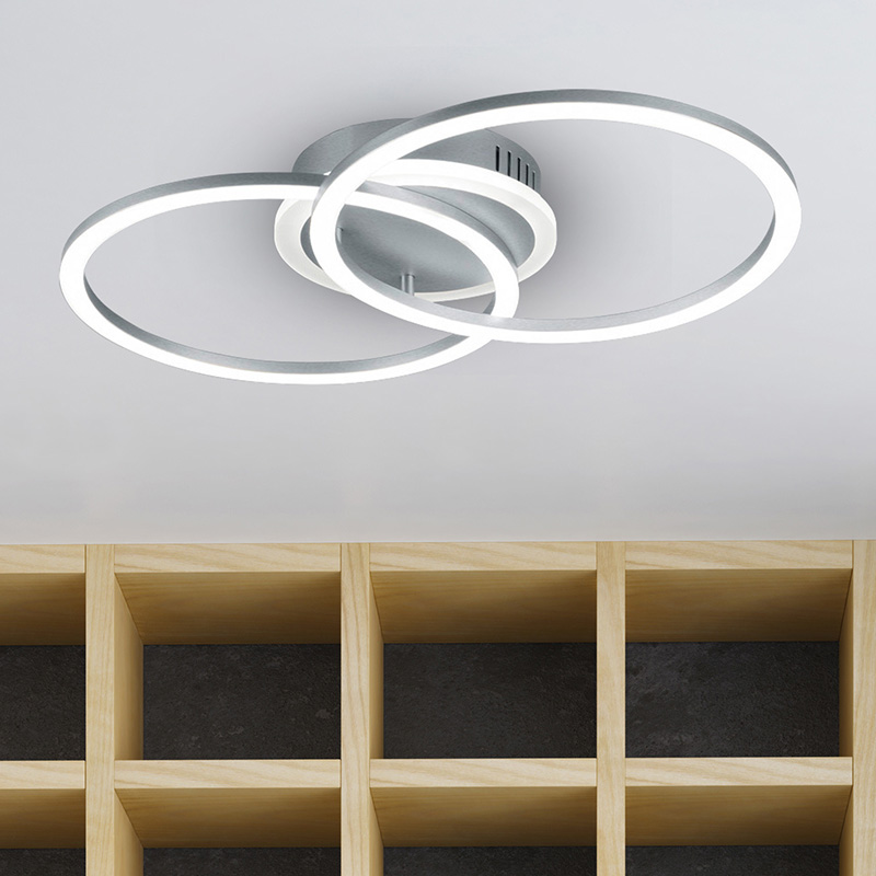 Ciemnoszary plafon sufitowy nowoczesny, Semira, 25W, 3000K LED