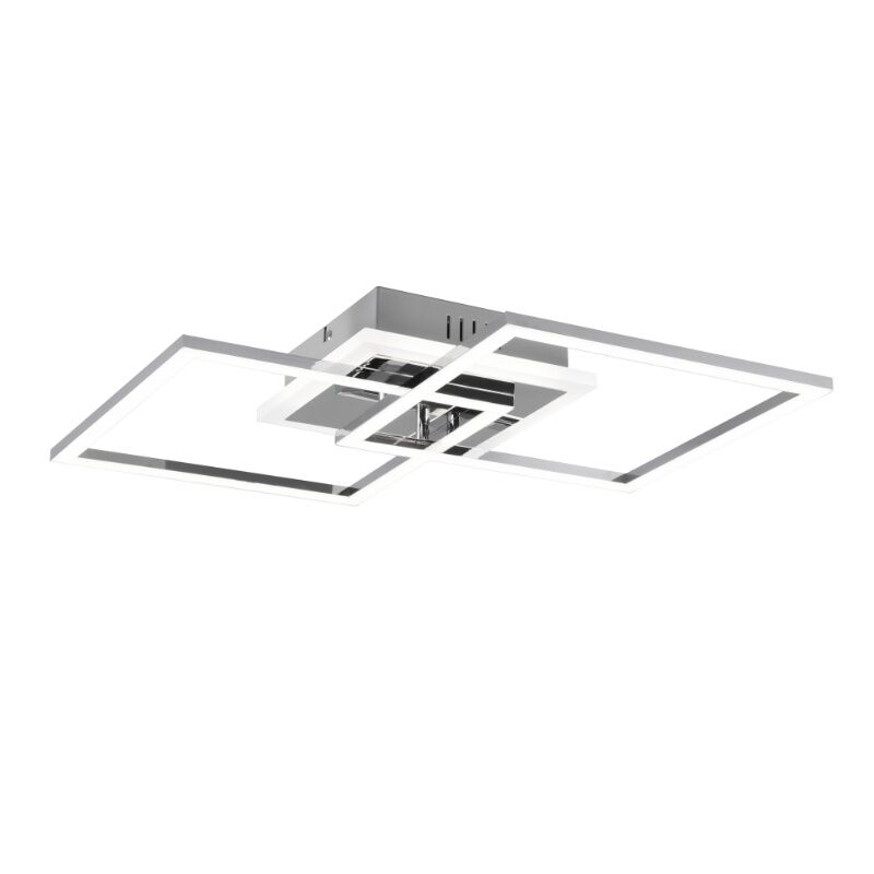 Chromowany plafon sufitowy nowoczesny, Semira, 25W, 4000K LED, ściemniana w 3 krokach