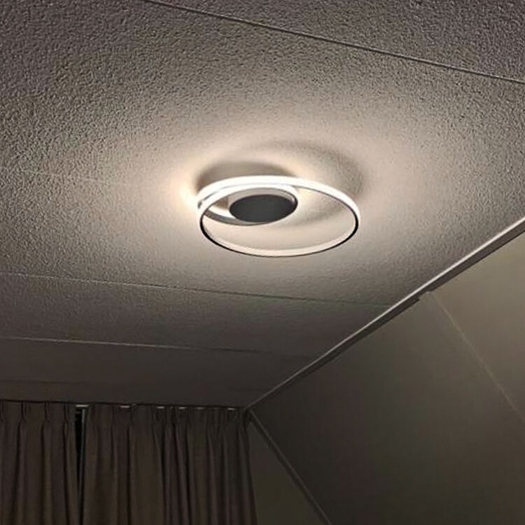 Biały plafon sufitowy nowoczesny, Sassandra, 22W, 3000K LED, ściemniana w 3 krokach