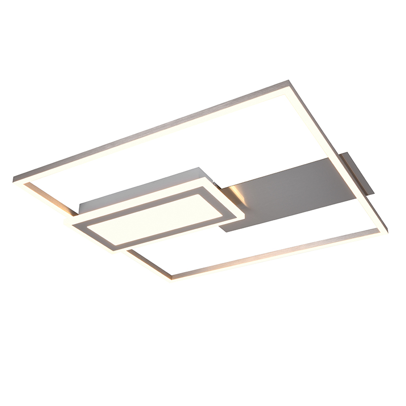 Niklowy plafon sufitowy design, Shun, 32W, regulowana ciepła do zimnej bieli LED
