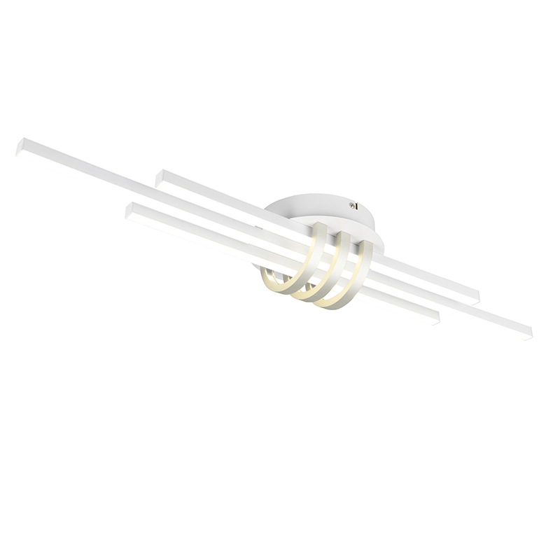 Biały plafon sufitowy nowoczesny, Saloua, 20W, 4000K LED, ściemniana w 3 krokach