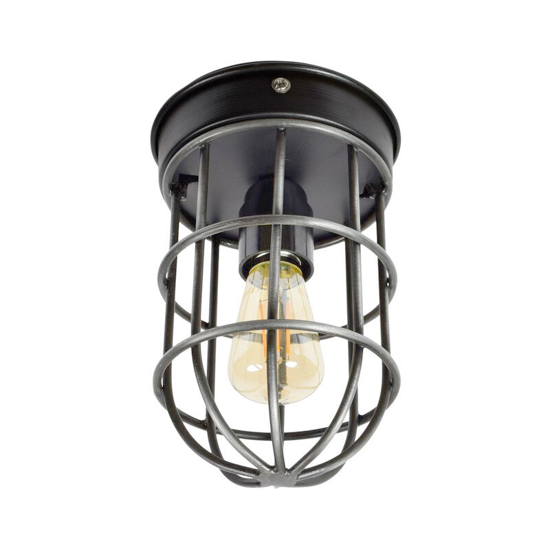 Industrialna lampa sufitowa czarna, Nova